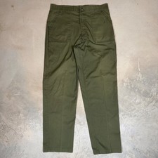 70s Vintage US Military OG-507 Fatigue Pants 40x33 Olive Green Utility Trousers