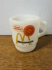 MINT Vintage Fire-King McDonald's Milk Glass Mug Good Morning Sun Stackable