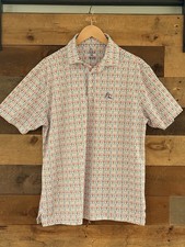 Rhoback Polo Shirt Men  s Medium Geometric Floral Performance Golf