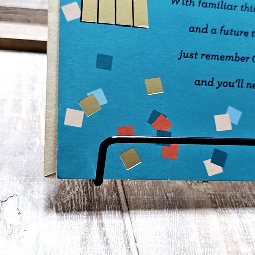 Tarjeta de felicitación de graduación de primavera azul dorado borla confeti felicitaciones - Imagen 4 de 9