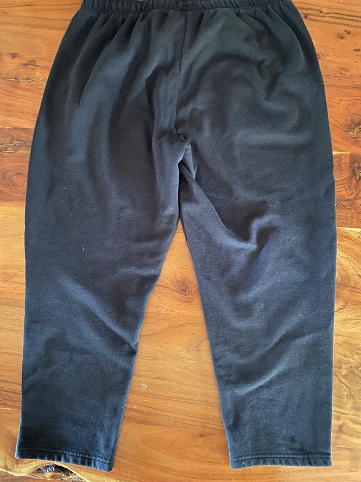 The North Face Mens Sweatpants Size L Black Straight Leg Pockets Drawstring - Image 4 of 4