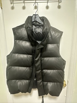 Authentic Mackage Men s Black Leather Puffer Vest Size 40 BRAND NEW!!
