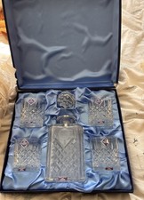 Bank of Scotland Tercentenary Edinburgh Crystal Decanter Set 5 Pieces with Box. 