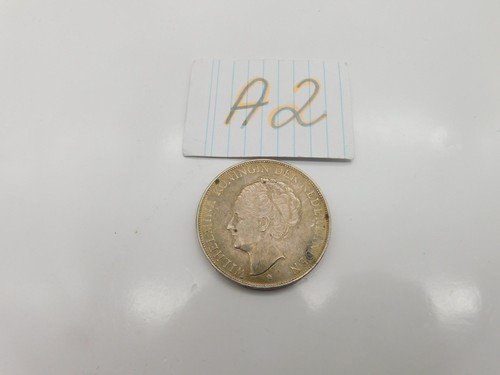 Org. Münze Niederlande Wilhelmina 2 1/2 Gulden 1938 Silber A 2