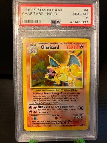 Charizard Base Set Unlimited #4/102 PSA 8