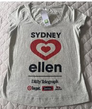 Ellen Degeneres Limited Ed 2013 Sydney Tee Collector Grey T-shirt Size 14 New