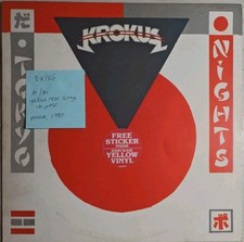 Krokus Tokyo Nights Yellow Vinyl Record 12" EX/VG AROD241 1980