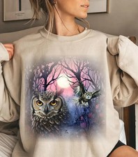 Owl Vintage Wildlife Graphic Sweatshirt