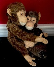 Steiff Mohair Seated 10 And Puppet JOCKO Lot Of 2 Chimpanzees, Monkeys, TLC