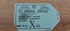 Ticket 1982 RSC Anderlecht vs. Aston Vila Champions Cup 25589