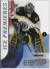 2015-16 Upper Deck Ice MALCOLM SUBBAN Ice Premieres rookie card #187. rookie card picture