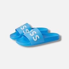 BOSS Men's Blue Bay Logo Slides Shoe Size 8
