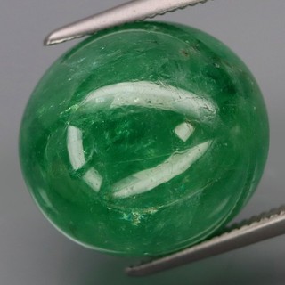 19 16 ct. eccezionale cabochon ovale naturale ENORME top verde tsavorite Tanzania