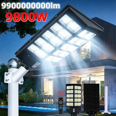 9000000000lm 9800W Solar LED Street Light Commercial Outdoor Dusk-Dawn Road Lamp