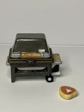 VTG PHB BBQ Grill Porcelain Hinged Trinket Box w Steak Midwest Cannon Falls EUC