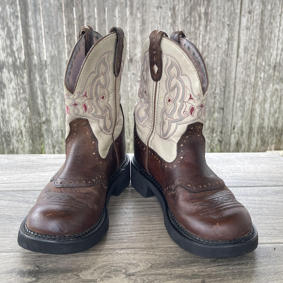 Justin Gypsy Western Boots Women 6.5 B Brown Leather 