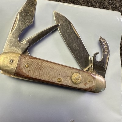 Vintage Pocket Knife Boy Scout BOA  Ulster Official Made USA 4 Multi Took *Read*