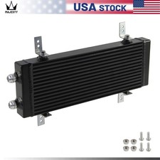 Universal Dual Pass Bar Plate Oil Cooler Medium Black Core14x5.5x1.58 Universal Dual Pass Bar Plate Oil Cooler Medium Black Core14x5.5x1.58