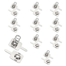 10Pcs Battery Spring Contact 13 x 12mm Positive Negative Unipolar, Two Way