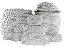  Twisted Nylon Rope – Heavy Duty All Purpose Utility 2 inch x 10 feet White