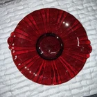VTG Anchor Hocking Royal Ruby Red Glass Old Cafe 2-Handled Candy Dish Tray 8”