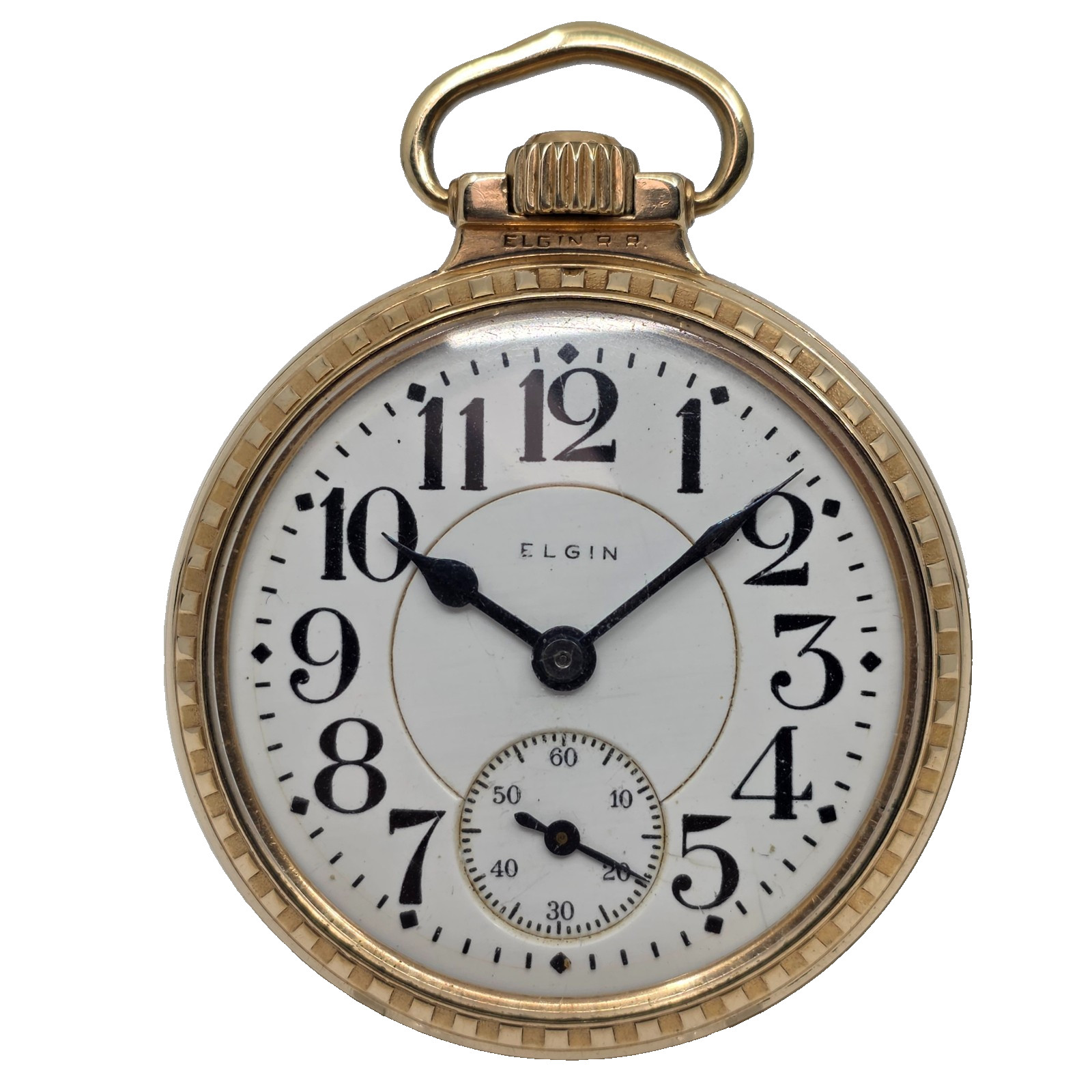 1917 Elgin Father Time 21j Railroad Grade Gold Filled Pocket Watch