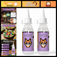 200g Clear Mosaic Tile Glue - Strong Bond, Fast Drying, Waterproof, Non-Toxic fo