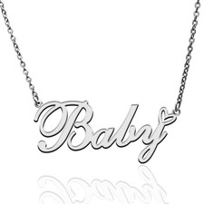Baby Custom Name Necklace Customized Personalized Plated Name Necklace for Mothe