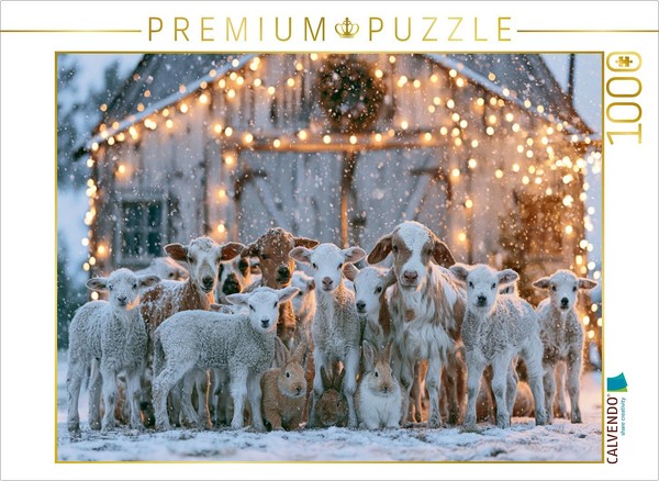 Calvendo Puzzle Christmas Magic On The Farm | 1000 Pieces, Finished Size 25.2 ×-image