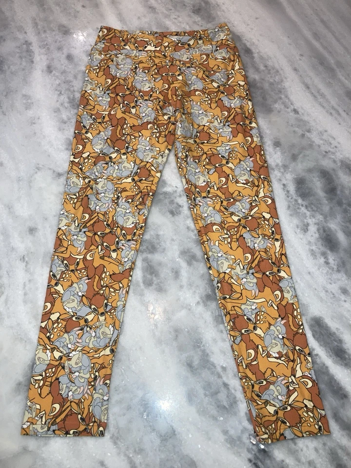Leggings Lularoe OS - NUEVOS SIN ETIQUETAS - Disney - RARO - Bambi - Bambi y Thumper - Estampado geométrico Foto 3 de 4