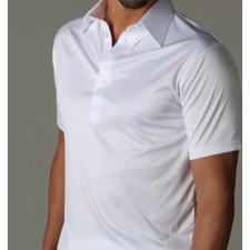 Collars Co Men Size 2XL Dress Collar Polo White Short Sleeve Performance