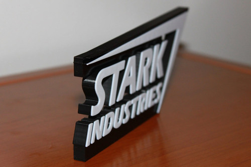 Stark Industries 3D printed Logo Sign Wall Desk Shelf Art - Afbeelding 3 van 4