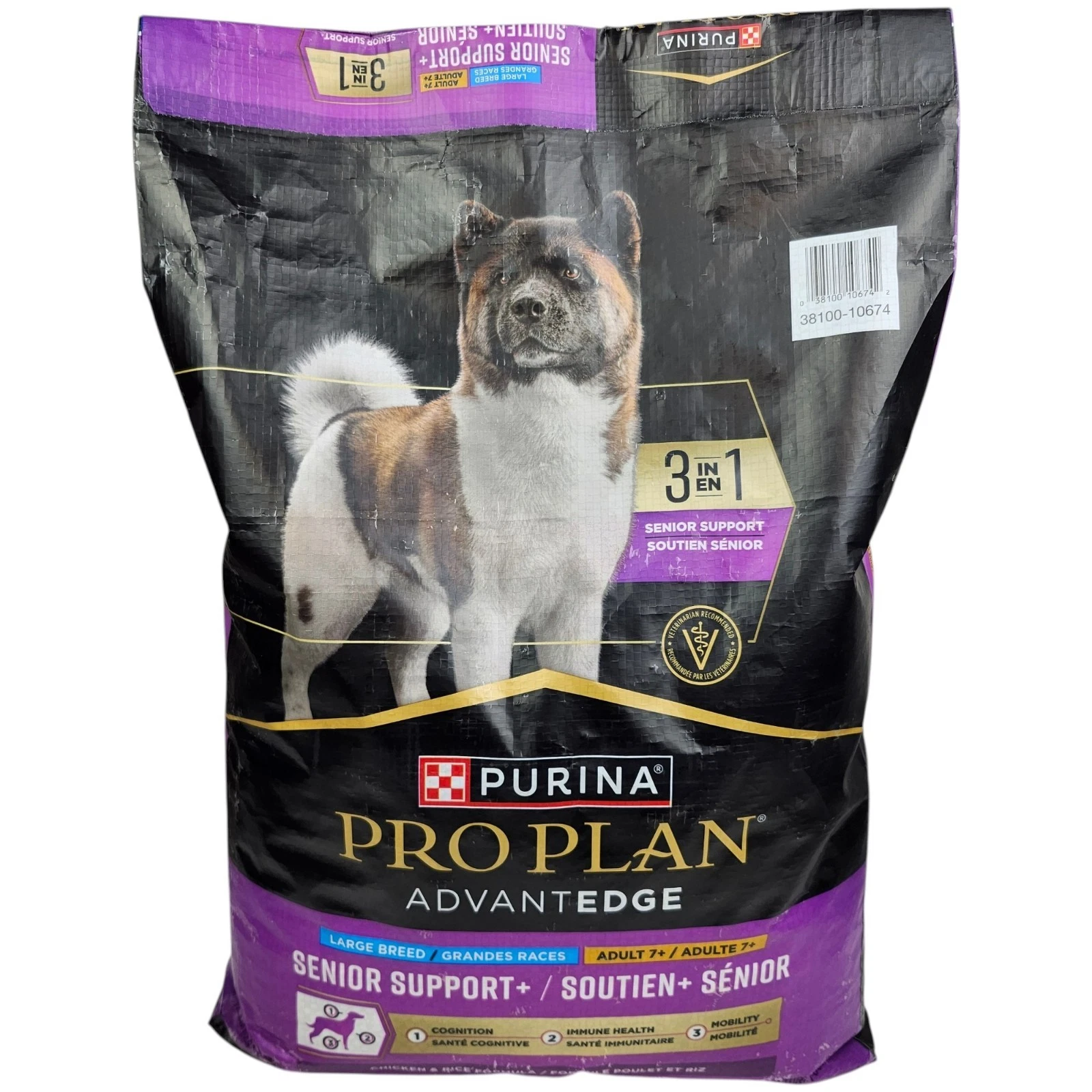 Purina Pro Plan AdvantEDGE Senior Support Large Dog Chicken & Rice Formula, 12LB