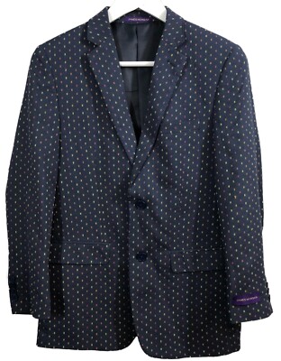 James Morgan 100% Linen Boys Blazer Sz 14 NWOT Navy Sport Jacket