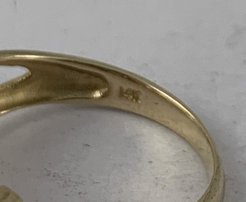 Ring 14k Yellow Gold Argile Lattice With Purple Stone Size 8 1/2 - Picture 9 of 12