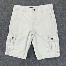 Arizona Jeans Cargo Shorts Boys 12 Husky 30x10 100 Cotton Beige
