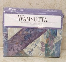 Vintage Wamsutta Queen Flat Sheet No-Iron Percale NOS Made In USA