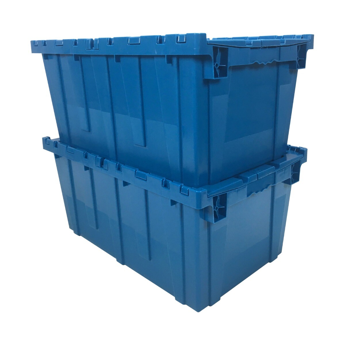 UBMOVE Storage and Packing Plastic Tote Crate Attached Lid Flip