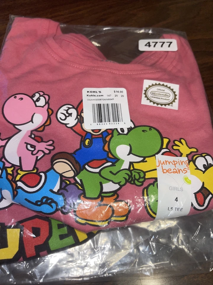 Camiseta gráfica manga larga Super Mario Jumping Beans para niñas 4 Foto 2 de 4