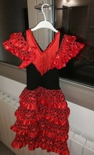 VESTITO COSTUME MASCHERA CARNEVALE BAMBINA BIMBA "SPAGNOLA" 4/5 ANNI