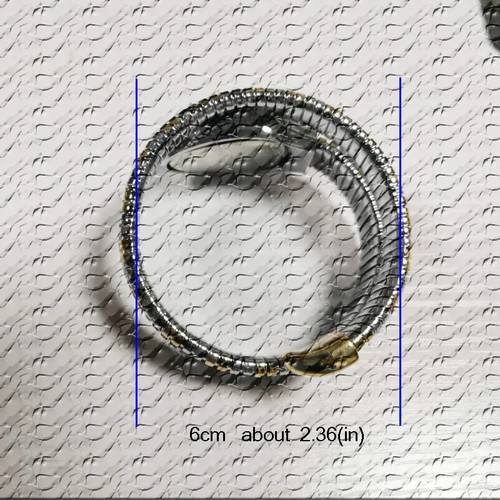 Classic Snake Shape Watch For Women Gold Silver Scaleable Bracelet Womens - Picture 7 of 34