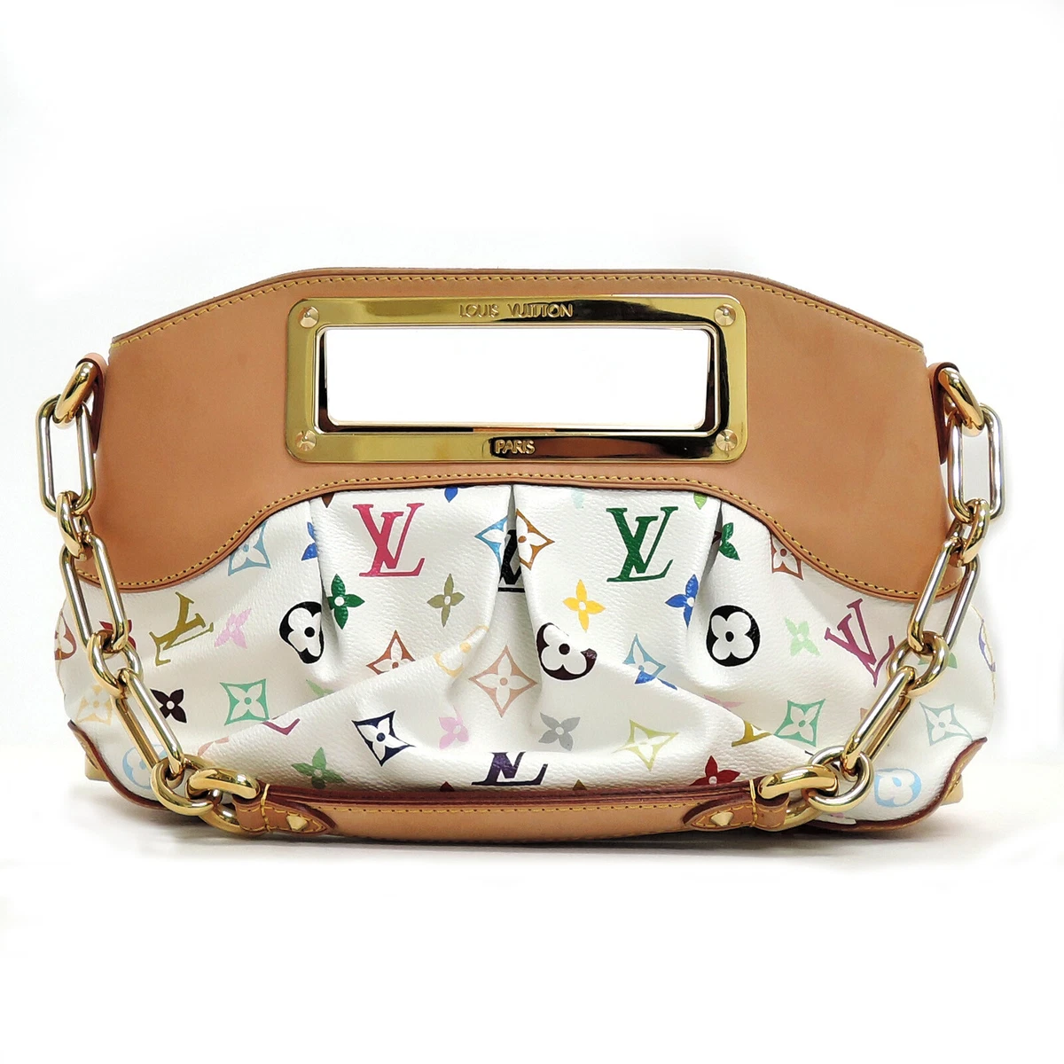 LOUIS VUITTON MONOGRAM Multicolor White Judy GM Shoulder Bag Handbag #1  Rise-on 