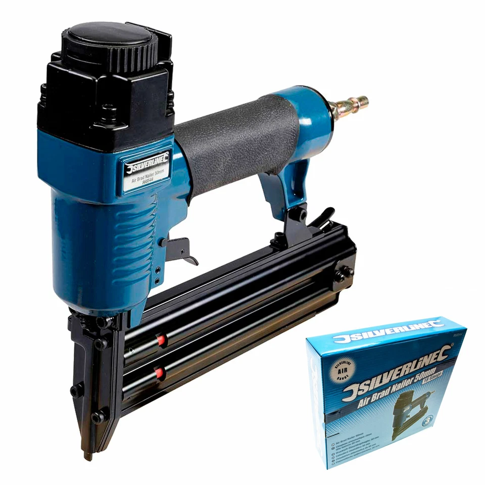 SILVERLINE AIR NAILER BRAD NAILER 50MM 18 GAUGE NAIL GUN 10-50MM 868544 - image 3 of 3
