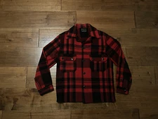Vintage 40s 50s Chippewa Wool Buffalo Plaid Heavy Flannel Shirt - Men's Large