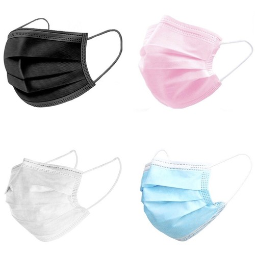 1500 Face Mask 3Ply Breathable Disposable Non Medical Pink Blue