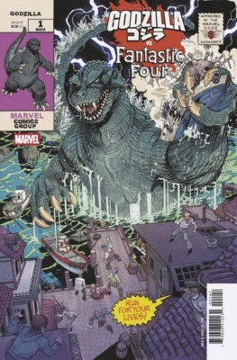 Godzilla VS Fantastic Four #1 Bradshaw Monster Homage Variant Cover Variant 3/26