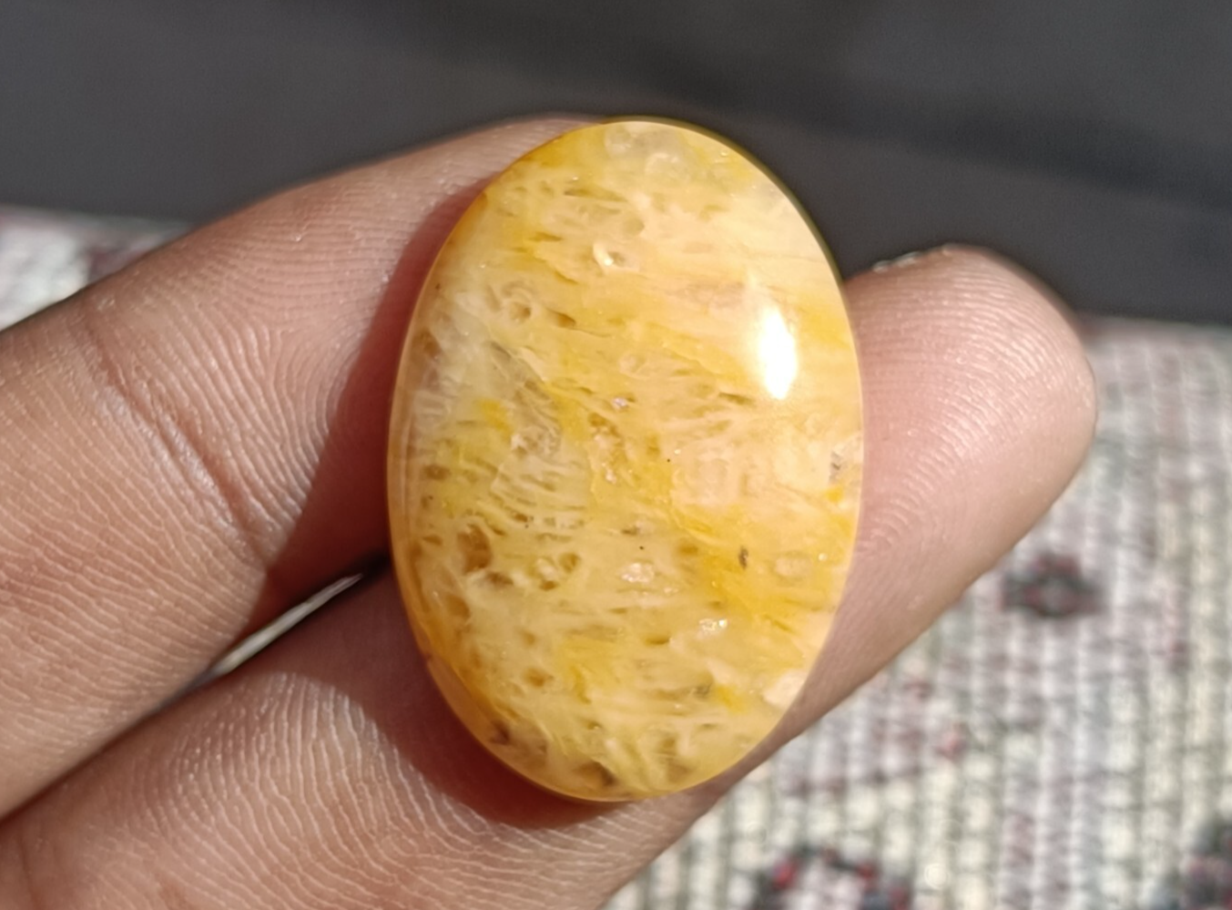 Rarest Orange Aventurine Cabochon Quartz Gemstone Free Size Semi Precious