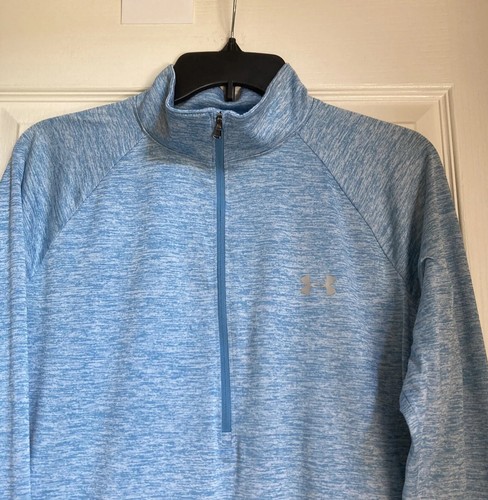 Under Armour Women’s Heat Gear 1/2 Zip Loose Fit L/S Shirt Blue XL NWOT - Picture 7 of 18