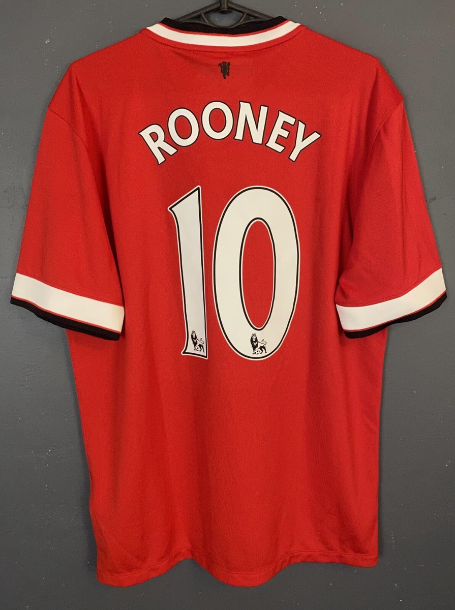MEN'S FC MANCHESTER UNITED 2014/2015 ROONEY FOOTBALL SOCCER SHIRT