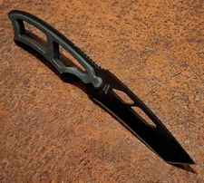 Tactical Undercover Knife Necklace Fixed Blade Neck Knife w/Quick Release Sheath